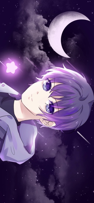 紫色星空少年