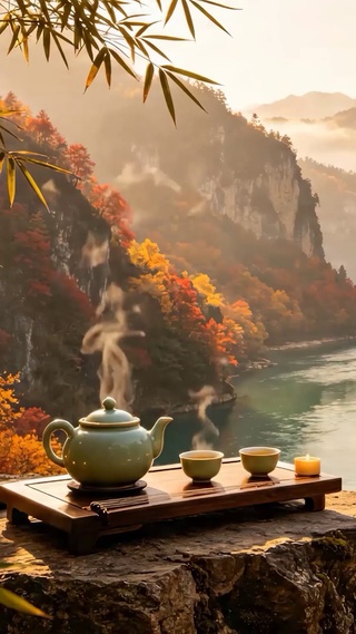 秋天山水