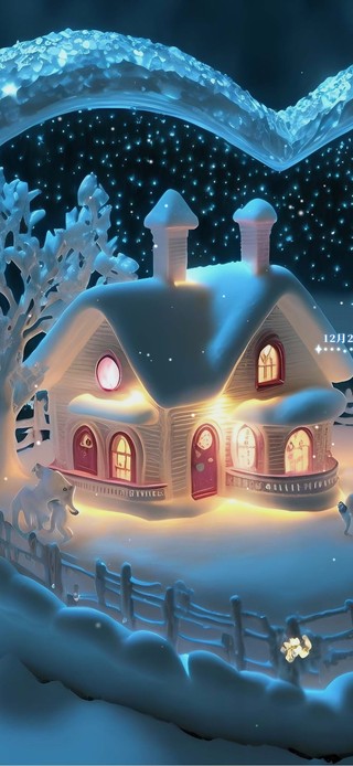 心形水晶圣诞屋