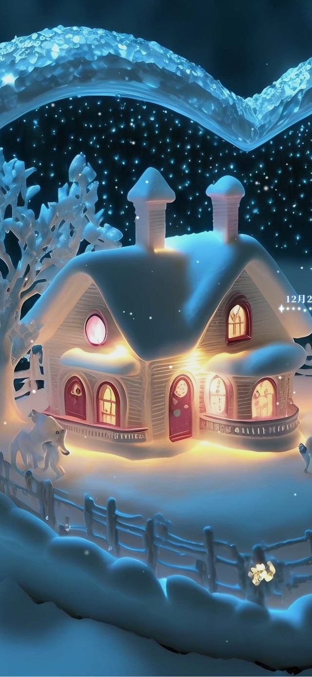 心形水晶圣诞屋