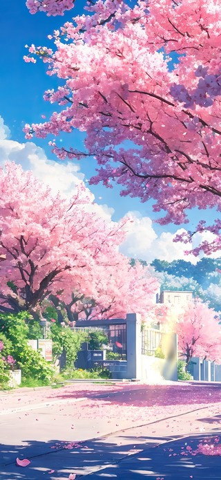 开满樱花的乡村小道