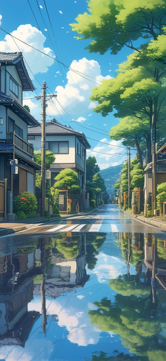 雨天日系街道