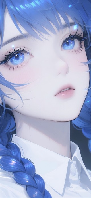 蓝雪花少女