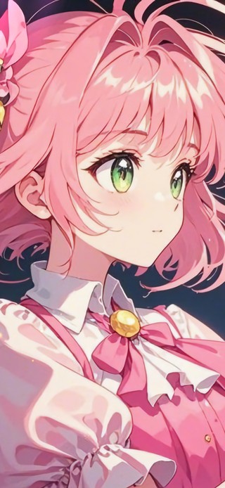 花漾壁纸|粉发魔法少女