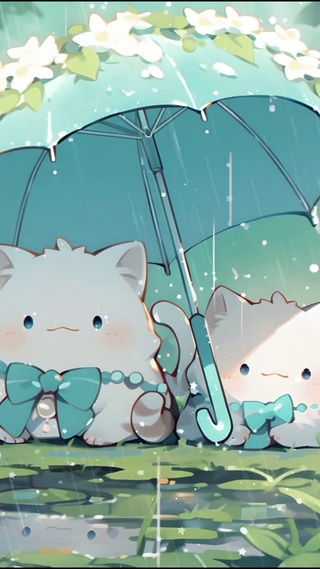 雨中猫咪