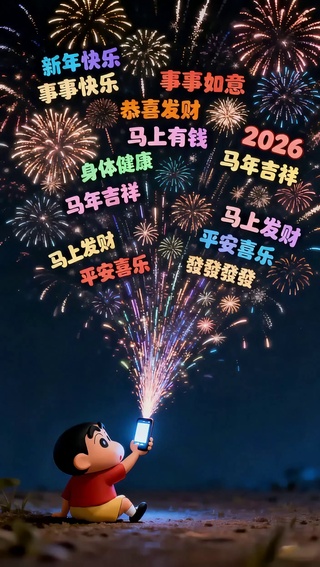 新年烟花：蜡笔小新