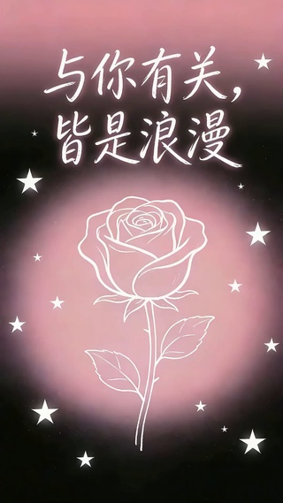 线性玫瑰情侣壁纸
