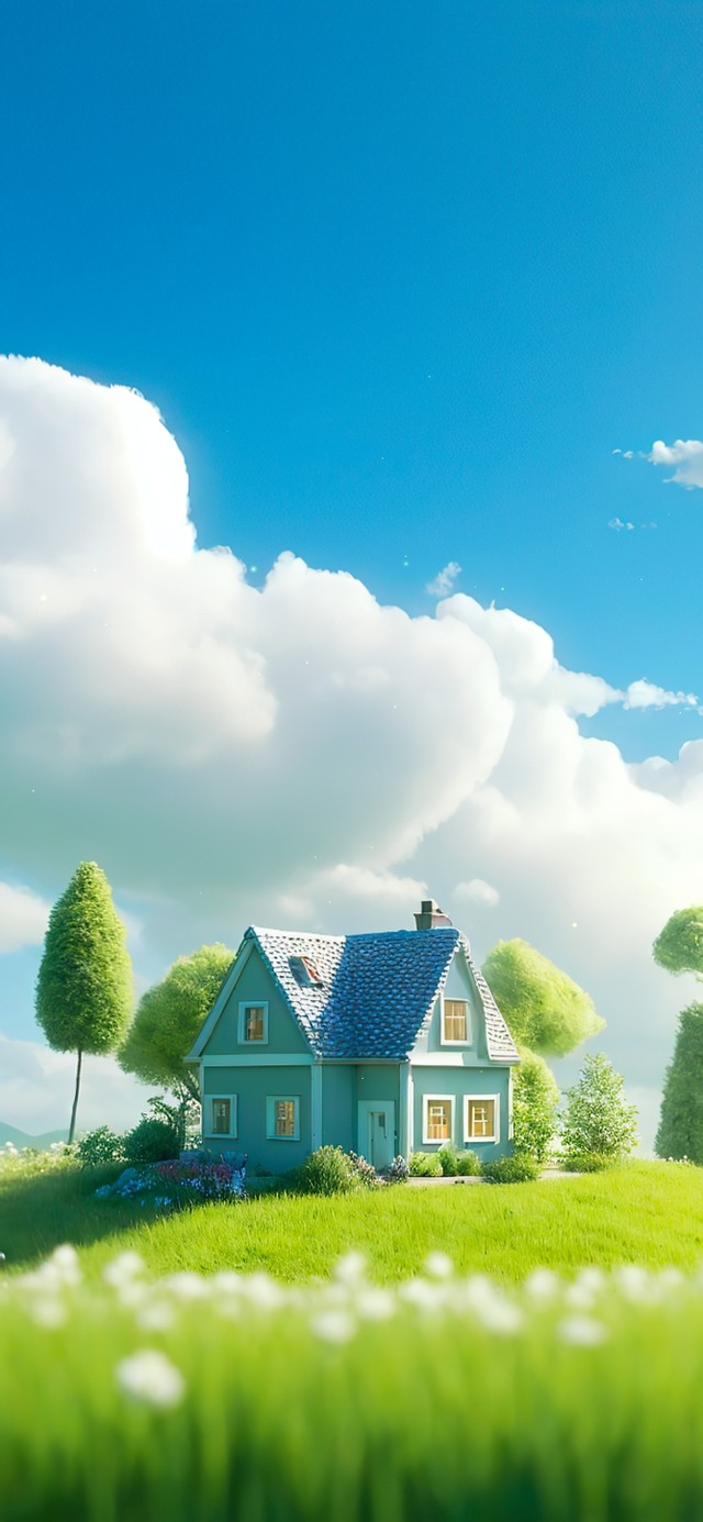 护眼山坡小屋
