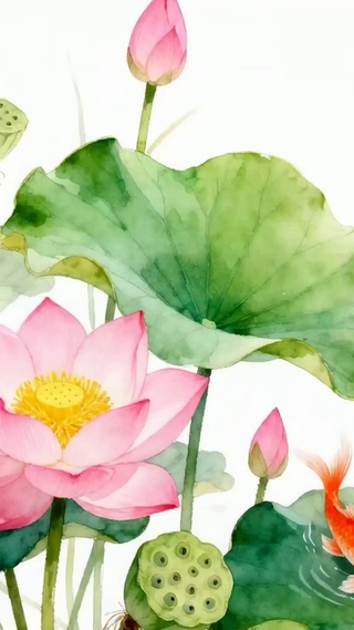 池塘荷花