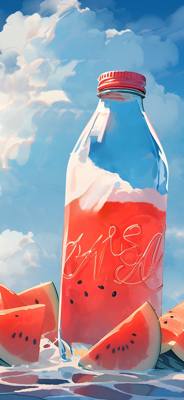 治愈海边西瓜汁