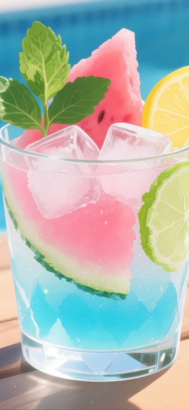 西瓜柠檬气泡水