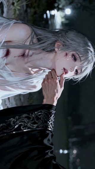 血痕银华的暗夜羁绊古风虐恋破碎