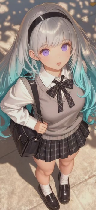 银杏树下长发女生
