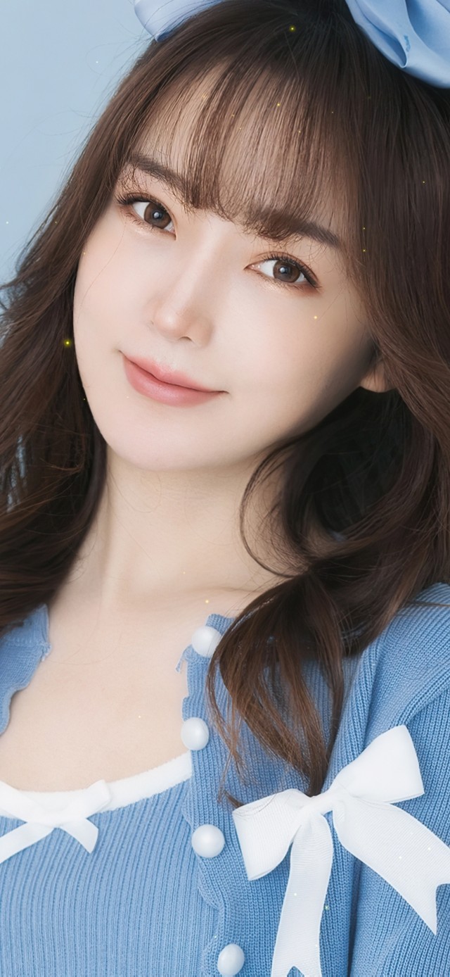 治愈系蓝色可爱女生