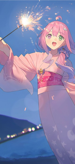 4K玩仙女棒的可爱少女