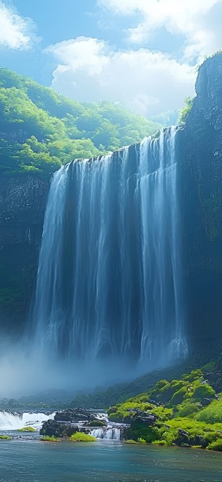 青崖飞瀑