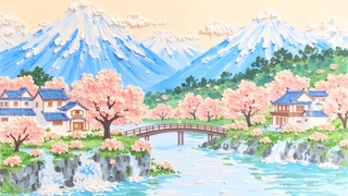 樱雪山川·桥乡画境