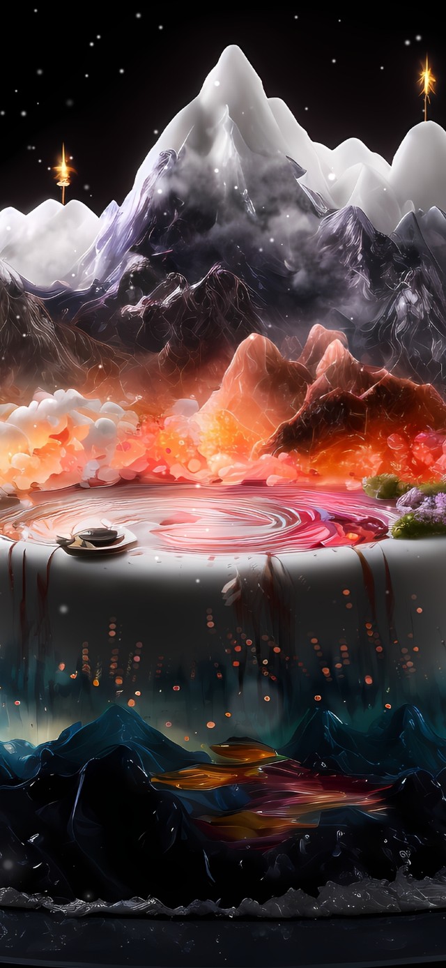 唯美雪山冰淇淋