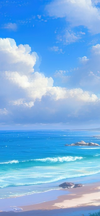 晴天蓝色海岸