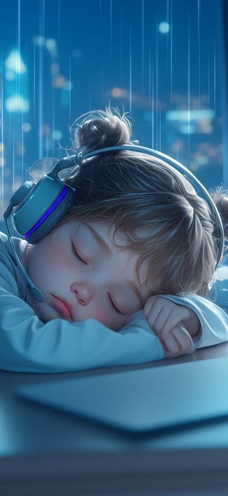 治愈雨夜小女孩