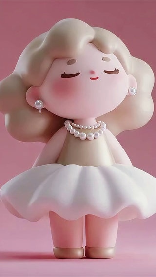 欣赏音乐的小女孩