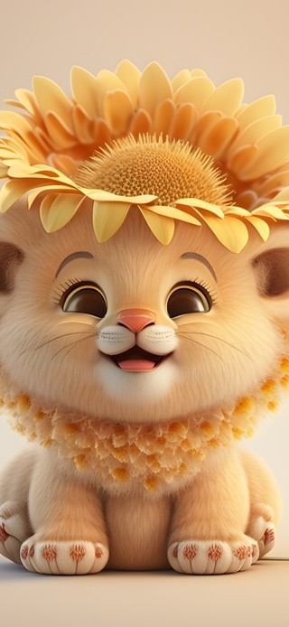 可爱的狮子宝宝