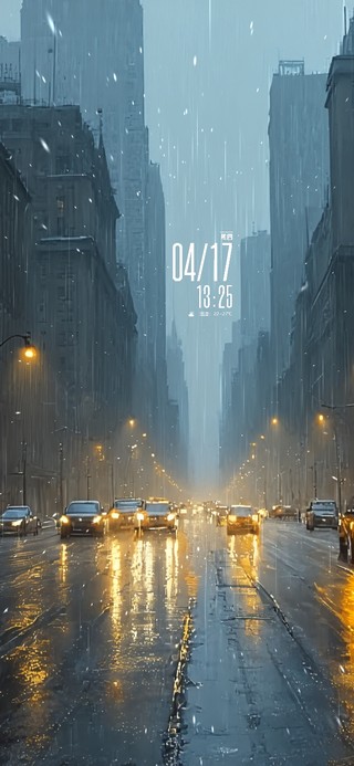 下雨街道