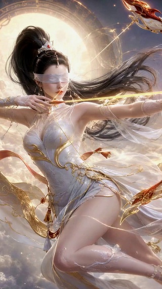 云端古风金翼蒙眼女射手