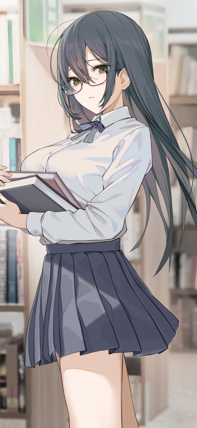 图书馆眼镜学姐