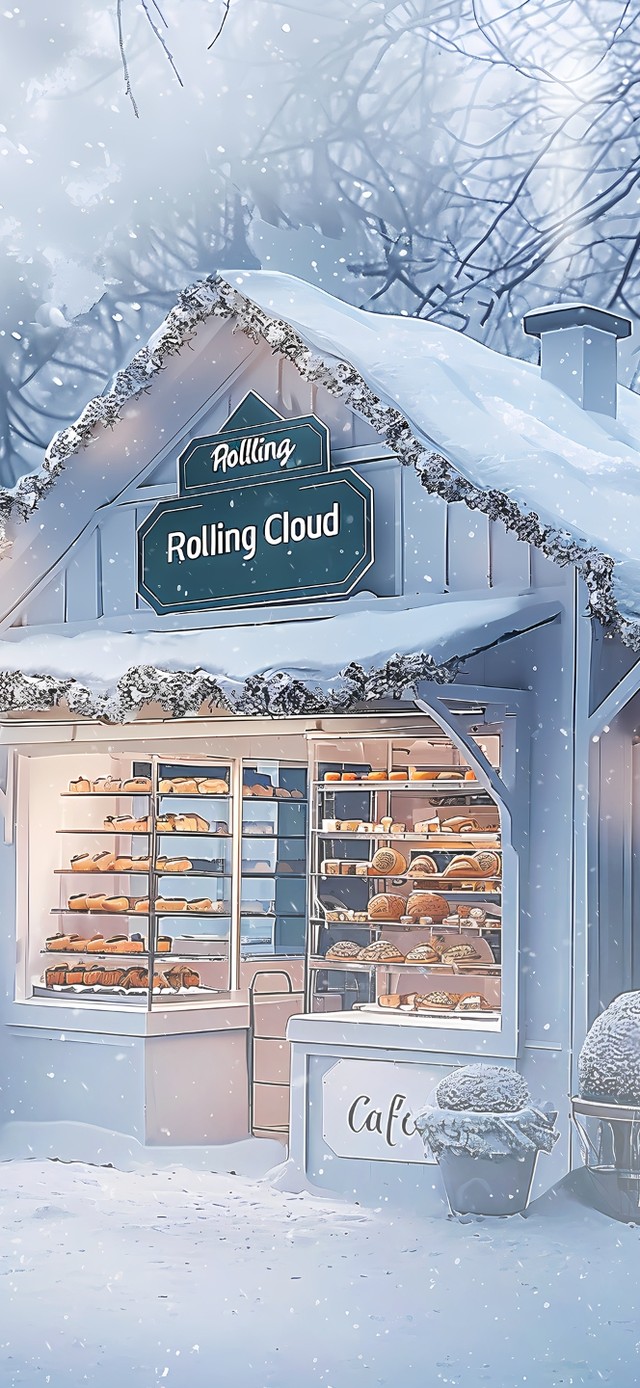 雪景甜品店
