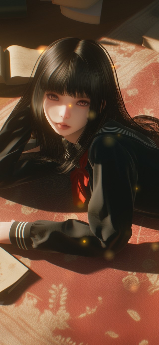 笑容宛如夏日的阳光，灿烂而热烈