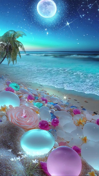 水晶石海滩星空