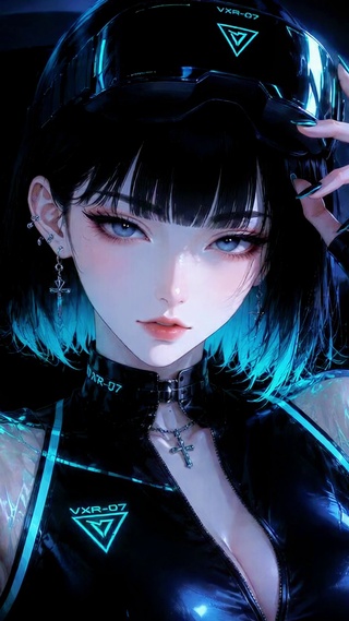 赛博朋克酷炫电竞美少女
