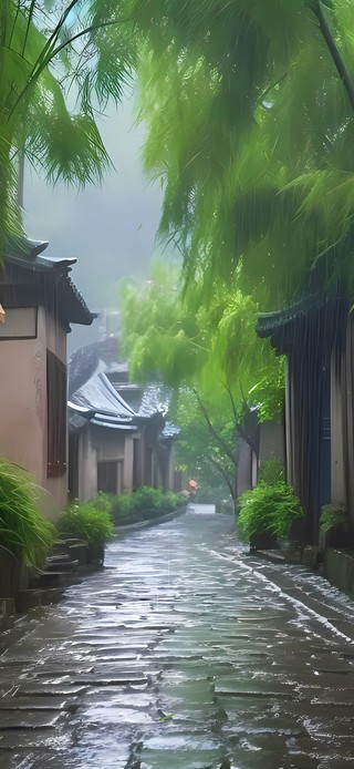 雨季小巷