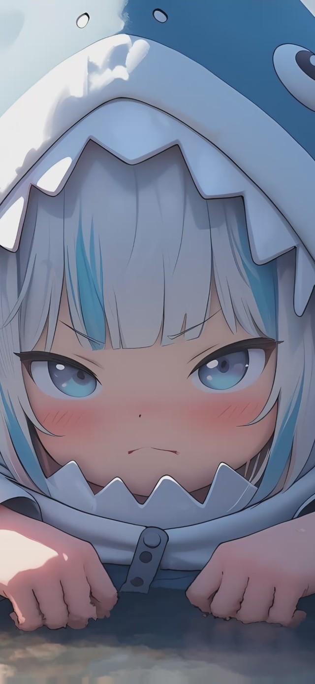 可爱の动态3D鲨鱼少女