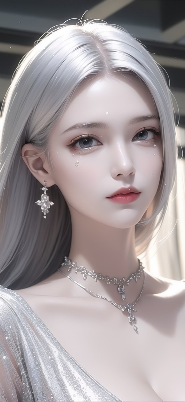 唯美纯欲系银发姐姐