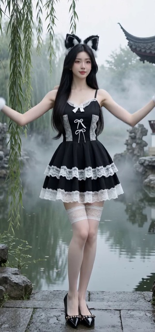 女仆制服美女跳舞