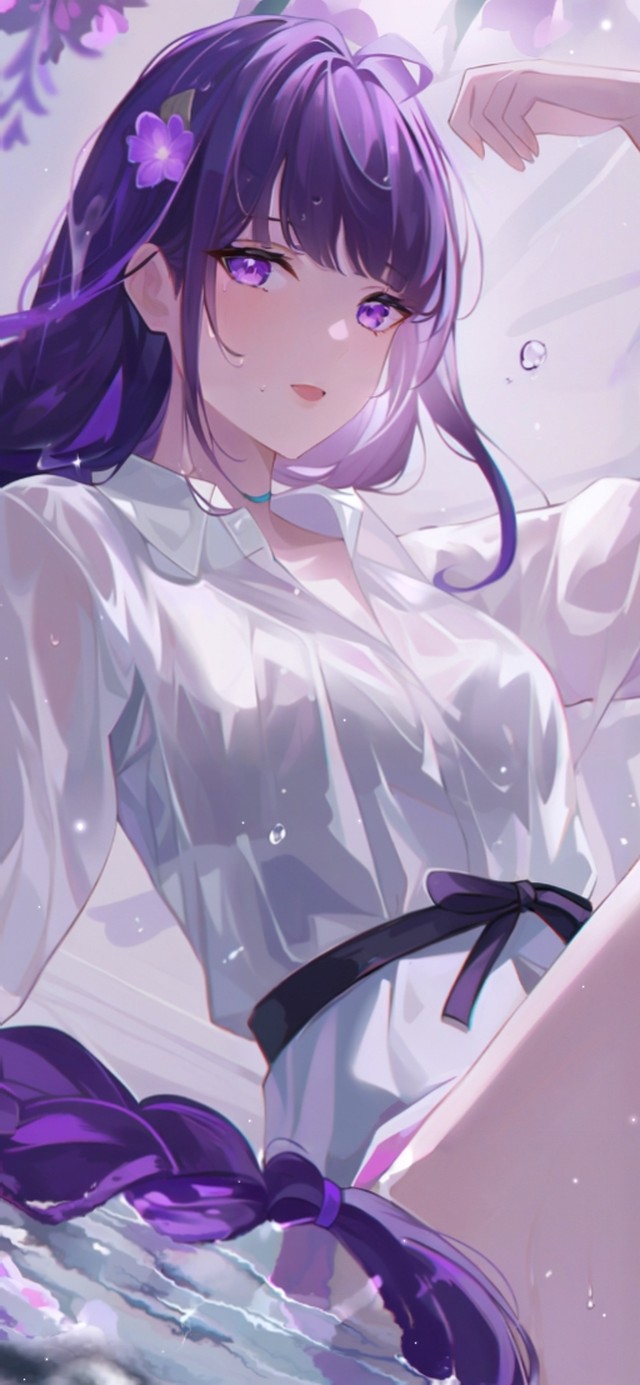 紫发少女（带鱼屏）