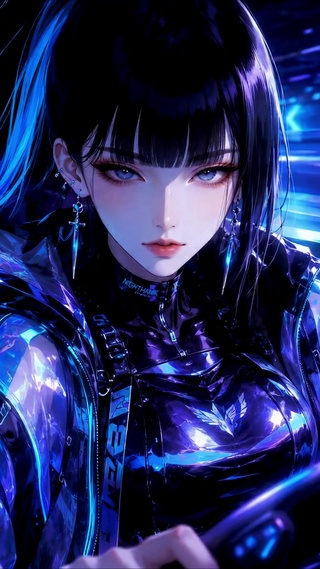 赛博朋克赛机车美少女