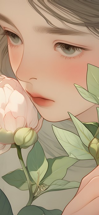 工笔画 昙花