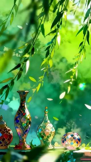 护眼绿景树木