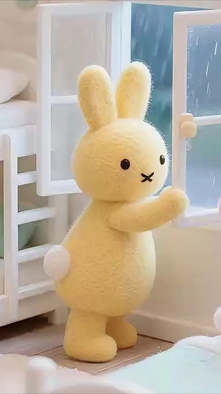 雨天房间里的兔子