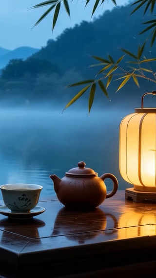 国风山水湖畔