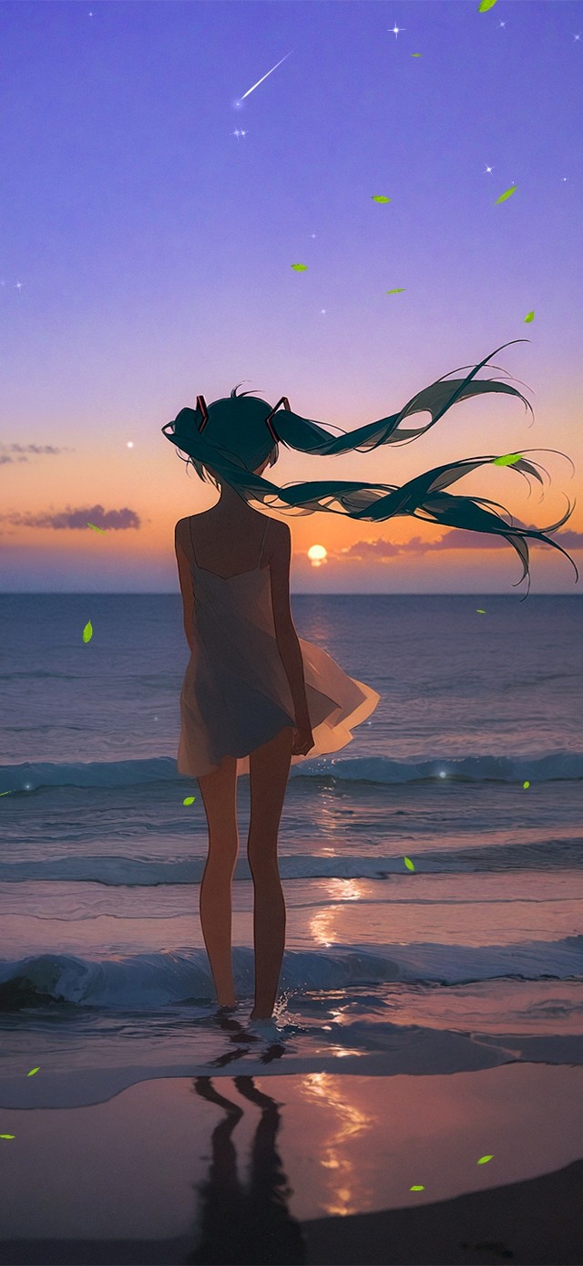 唯美海边少女