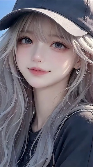 蓝天白云少女