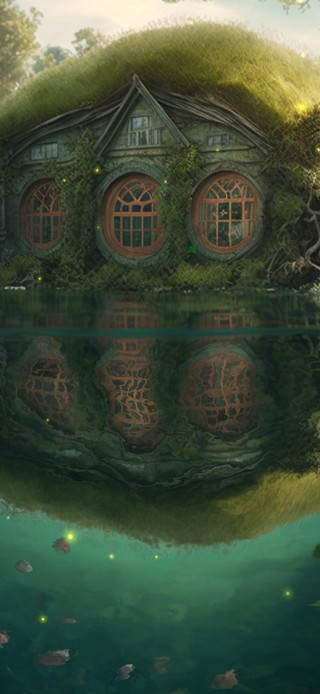 唯美森林荧光小屋