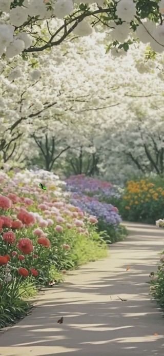 护眼花景