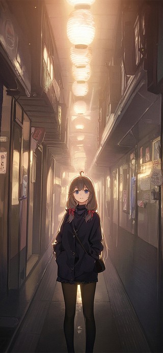 唯美小巷少女
