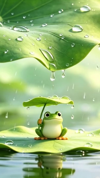 躲雨蛙