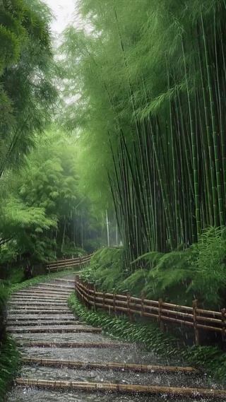 竹林听雨